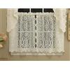 Sweet Home Collection Kitchen Window Curtains Tier, Swag, or Valance Tenda da Cucina in Pizzo Pesante Floreale, Poliestere, Crema, W 2 x L 9 (1 Panels)