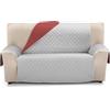 Martina Home Copridivano imbottito reversibile Ambar 2 posti Rosso Grigio