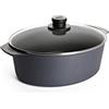 Woll Diamond Lite - Rostiera da 31 x 26 cm, 6,0 Litri, con Coperchio in Vetro, Antiaderente in Alluminio pressofuso, Adatta al Forno, per vetroceramica, Gas, Elettrico e alogeno, per arrosto