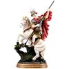 DRW Figura San Giorgio Sant Jordi Resina Dipinta a Mano 30 cm