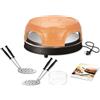 Emerio PIZZARETTE PO-115847.1 - Forno per pizza PIZZARETTE l'originale, in terracotta fatta a mano, nuovo design PRE-BAKE, per mini pizza