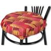Casatessile Eldorado Cuscino Copri Sedia Rotondo con Fascia Elastica - Bordeaux