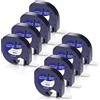 UniPlus 8 Pezzi Nastro per Etichette Compatibile con 12 mm x 4 m per Tape plastica nero su bianco 91221 S0721660 per LT-100H LT110T LT-100T XR Label Maker