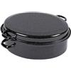 Kochstar Daubière émail Roaster E-Mail 34 cm, Lega di Acciaio, Nero