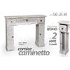 Camino finto shabby 114x102x20 cm Cornice camino shabby in legno