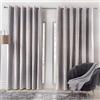 Sienna Coppia di tende Capri in velluto opaco, con occhielli sulla parte superiore, completamente foderate, super morbide, colore: grigio argento, 116 x 137 cm (larghezza x lunghezza)