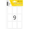 TopStick Etichette multiuso, 9 etichette per foglio, 15 fogli, 34 x 53 mm, 135 etichette, etichette autoadesive, etichette adesive vuote per ufficio cucina casa, bianco