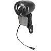 M-WAVE E-Bike Headlight Apollon E 80, 80 Lux, 6-48V Dc, with Removable Reflector, with Plastic Bracket with 2 Flexible Joints, with German Approval No., Am