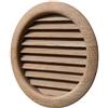 La Ventilazione LGRS125Q Griglia di Ventilazione tonda in legno quercia, da incasso. Diametro 140 mm