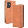 WEIOU Leather Folio Cover per Oppo A94 5G (Reno 5Z), Custodia in Pelle PU Magnetica Libro Flip Portafoglio con [Funzione Stand]. Marrone