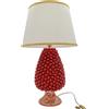 CERAMICHE CALTAGIRONE Lume Pigna Ceramica Siciliana Caltagirone Rosso Base Decorata cm 70