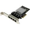 Scheda di rete Startech PciE Gigabit Poe A 4porte Intel I350 Nic [ST4000SPEXI]