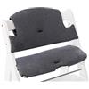 Hauck Cuscino Seggiolone Highchair Pad Select - Cuscino da Seduta per il Seggiolone Alpha+ in Cotone - Facile da Fissare, 2 Pezzi - Jersey, Charcoal