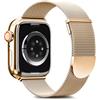 Higgs Cinturini Compatibile con Cinturino Apple Watch 49mm 46mm 45mm 44mm 42mm Donna Uomo,Cinturino Magnetiche Regolabili Doppie per iWatch Series 10 9 8 7 SE 6 5 4 3 2,Liscio Maglia Milanese Oro rosa