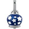 Chantecler / Et Voilà / ciondolo campanella micro double face con stelline / argento e smalto blu perlato - 38071