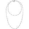 Chantecler / Et Voilà / collana catena pallinata lunga con logo pendente 90 cm / argento - 38628