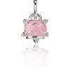 Chantecler / Et Voilà / ciondolo tartaruga piccolo / argento, smalto rosa e diamante bianco - 38240