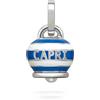 Chantecler / Capriness / ciondolo campanella media / argento, smalto bianco e blu - 40182