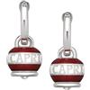 Chantecler / Capriness / orecchini campanella micro Dolce Vita / argento, smalto rosso e bianco - 40495