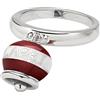 Chantecler / Capriness / anello campanella micro Dolce Vita / argento, smalto rosso e bianco - 40491