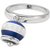 Chantecler / Capriness / anello campanella micro Dolce Vita / argento, smalto blu e bianco