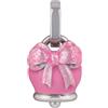 Chantecler / Et Voilà / ciondolo campanella micro con fiocco / argento, smalto rosa - 41106