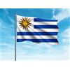 OEDIM Bandiera dell'Uruguay | 150 x 85 cm | Rinforzata e con impunture | Bandiera con 2 occhielli metallici e resistente all'acqua