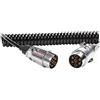 SPARKMOTO cavo spirale rimorchio con Metallo Spina Rimorchio 7 Poli,Cavo di prolunga Rimorchio 7 Poli,12V 2.6m TPU cavo Connettore a spirale Rimorchio per RV Caravan Auto Portabici Camion Trattore(MM)