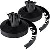 UNIGARDIA Bordo per Aiuole 20 m con 60 Chiodi di Fissaggio - Bordura per Aiuola Plastica - Bordo Giardino Flessibile - Altezza 5 cm - Facile da usare, Nero