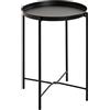 HAKU Möbel Tavolino nero, metallo - Dim. A 50 cm x Ø 39 cm, Stile Art Deco