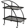 HAKU Carrello di servizio nero, metallo - Dim. L 68 cm x A 71 cm x P 42 cm, Stile Moderno