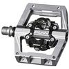 Funn Mamba S Pedali MTB Clipless, Pedali per Mountain Bike con Piattaforma Compatta a Doppio Lato, Compatibili con Tacchetti SPD, Pedali per Bicicletta con Asse in CrMo da 9/16 pollici (Grigio)