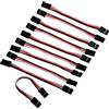 Wishiot 10 pezzi da 100 mm maschio a maschio a 3 poli, cavo di collegamento per servo, cavo di collegamento per telecomando AWG22 per aeromobili RC (10 cm/3,94 (10 pezzi)