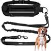 Edipets, Guinzaglio Mani Libere per Cani, per Corsa, Jogging, Running, Anti-tiro, Riflettente, 160-220 cm (Nero)