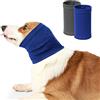 PFLYPF 2 copricapo e orecchie del cane, calmante animali domestici ridurre il rumore scudi per le orecchie, confortevoli e a prova di ansia, copri testa di lavaggio invernale del cane (S, blu, grigio)