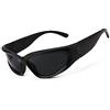 FEISEDY Occhiali veloci Rave Wraparound occhiali da sole futuristici Punk Sport Occhiali Y2K Cool Techno per uomini donne con protezione UV400 lente TAC B2951