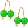 TOYMIS 2 Paia di Kashaka Strumento, Kashaka Shaker Instrument Africano Aslatuas Rhythmic Ball Classico Percussioni Manuali per Bambini Adulti Matrimoni Feste Lezioni Musicali (Verde)