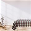 Generico Tovaglia tartan verde rosso bianco quadrata 220x220 cm 100% cotone fatta a mano in Italia Tovaglia scozzese verde