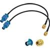 Eightwood DAB Antenna Fakra adattatore SMA Autoradio TV DAB GPS Fakra Z a SMA Plug Pigtail Fakra Cable RG174 8 pollici 20cm 2 pezzi per Seat Skoda Golf