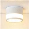 Temgin Faretti LED Bianchi Soffitto Rotondo Cubo Faretto Cucina per Interni Senza Forare, 12W IP65 Plafoniera Bagno Corridoio Cilindro Bianco Caldo per Esterno IRC82 Non da Incasso Ø10cm Alluminio