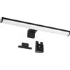 Oktaplex lighting Oktaplex Illuminazione Lampada a specchio LED 40cm Nero 3 in 1 Montaggio 4000K Bianco neutro 8W 570lm Lampadina per specchio da bagno