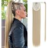 Silk-co Coda Finta Capelli Lisci 70cm Extension Sintetiche Posticci per Coda di Cavallo Capelli Extension Lunga 140g # Biondo