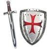 Liontouch - Spada e Scudo Cavaliere di Malta - Età 3-8 Anni | Set Medievale in Sicura Gommapiuma con Classica Croce Rossa per Giochi di Ruolo | Armi e Accessori Giocattolo per Travestimenti da Ragazzo