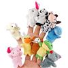 XLKJ 10pcs Cartoon Animal Dito, Morbido Velluto Bambole Props Giocattoli Dito Giocattoli Impostato per Neonati e Bambini