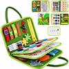 SIUHEN Busy Board Giochi 1 2 3 4 5 Anni Pannello Sensoriale Bambini Montessori+ Puzzle di Legno Tavola Libri Valigetta Montessoriana Gioco Educativi Intrattenimento Bambini Ristorante Viaggio Stoffa