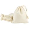 IDEA HOME Leviatan Sacchetto di Cotone | 10 Pezzi | 17x20cm Stoffa con Coulisse Pranzo, Cosmetici, Gioielli | Borsa con Chiusura Lampo | Certificata Oeko-Tex 100 Standard, Natural, 17 x 20 cm