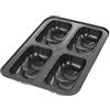 RBV Birkmann Birkmann, pagnotta & Anima, Mini teglia per lievito, Stampo Quadrato per 4 Piccole trecce di lievito, Ottimo Rivestimento Antiaderente di Marca, qualità Stabile, con ricetta, 210301