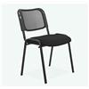 AVANTI TRENDSTORE Oslo - Sedia per sala d'attesa, impilabile e di colore nero,in metallo, con sedile imbottito e schienale traspirante. Dimensioni LAP 53x78x60 cm.