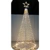 G.T.R. Albero Luminoso 3D con Stella 576 Led a Luce Bianco Caldo Dimensioni 80x200 cm 98713