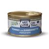 Vetline Vet Line Umido Tonno con Gamberetti Naturale per Gatti VetLine, 70g
